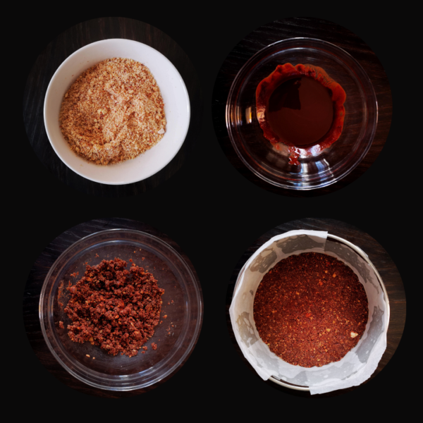 Шоколадов чийзкейк без печене - основа без глутен