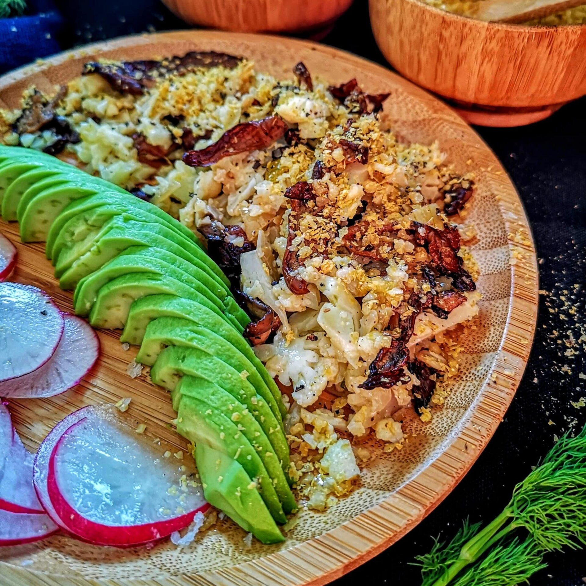 Ориз от карфиол и безмлечен пармезан