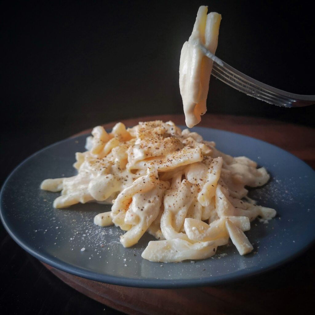 Конджак паста с крем-сос от кашу