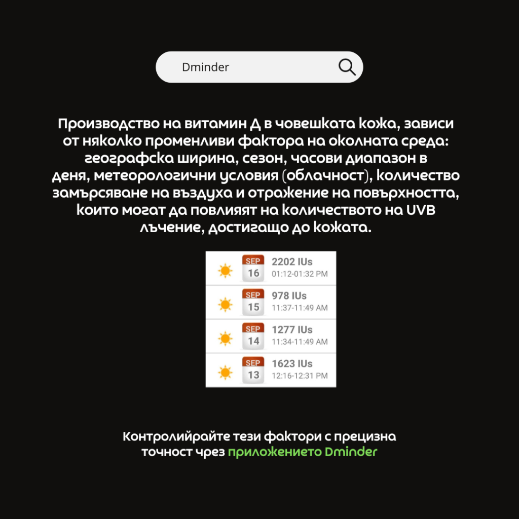 витамин Д - дневник/ dminder